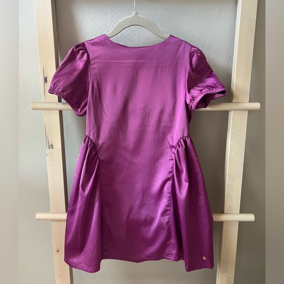 SATEEN FUSHIA DRESS | SACOOR BROTHERS | Size 4 - Picture 1 of 8